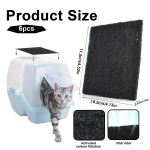 Wusjcof 6 tk aktiivs&ouml;efilter k&ouml;&ouml;gi j&auml;&auml;tmekompostrile, kompostikonteineri filter, orgaaniliste j&auml;&auml;tmete konteineri filter, j&auml;&auml;tmekonteineri l&otilde;hnafilter, kompostikonteineri s&uuml;sinikfilter, orgaaniline