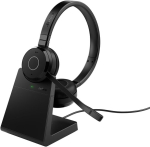 Jabra Evolve 65 Te juhtmevabad stereo k&otilde;rvaklapid, Microsoft Teams sertifikaadiga, 30 m ulatus, 12-tunnine aku, Usb-a koos laadimisjaamaga &ndash; must