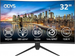Odys Xp32 80.01 cm (31.5 tolli) Wqhd kumer monitor (2560 x 1440 pikslit, 300 luumenit, 165 Hz, 1 ms reageerimisaeg, Amd Freesync, Nvidia G-sync Compatible, sinise valguse v&auml;hendamine, Hdmi 2.0, Display Port)