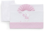 Italbaby 3-osaline tikitud voodipesukomplekt - roosa - 500 g