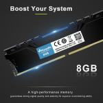 Wlizedle Ddr4 3200mhz Xmp 2.0 lauaarvuti m&auml;lu Ram 8gb Cl16 U-dimm Pc arvuti m&auml;lumoodul Pc4-25600 288-pin 1.35v Non-ecc 2rx8 lauaarvuti m&auml;lu uuendus koduarvutitele, must