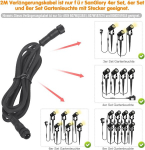 Sanglory aiavalgusti maasse torgatava otsikuga, 3w led aia prožektor pistikuga, ip65 veekindlad aiavalgustid kaabliga, teevalgustus, aialamp, soe valge v&auml;litingimustes kasutamiseks