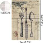 Vintage dekoratiivse scrapbook'i paberi tarvikud, 120 t&uuml;kki 14 x 20 cm Diy paber retro stiilis k&auml;sit&ouml;&ouml;paber washi dekoratiivpaber disainpaber fotoalbumi p&auml;eviku m&auml;rkmiku scrapbook'i ajakirja jaoks ja