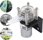 500 ml/m doseerimispump, reduktormootoriga labor, peristaltiline pump, kolm rulli, tilkdoseerimispump alusega (12 V)