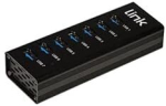 Link Lkhub37 7 pordiga Usb 3.0 alumiiniumist jaotur koos toiteplokiga