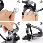 3t6b Rihmaga pedaalid, maastikuratta pedaalid jalgrattapedaalid varbaklambri rihmaga, Mtb jalgratta varbaklambrid puuriga helkuritega, v&auml;listingimustes kasutatavate fixie maastikurataste, maanteerataste ja siserataste jaoks