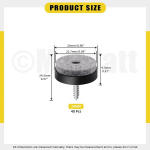 Mardatt 40 tk kruvitavaid vildist toolipatju, libisemiskindlad vildist m&ouml;&ouml;blipadjad kruvidega, vildist padjad m&ouml;&ouml;bli jalgade kaitseks, m&ouml;&ouml;bli liugurid lehtpuidust plaatp&otilde;randatele - 24 mm / 0,94 tolli