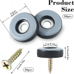 36 t&uuml;kki teflonist m&ouml;&ouml;blipadjad kruvidele, m&ouml;&ouml;blipadjad, l&auml;bim&otilde;&otilde;t 22 mm, p&otilde;randapadjad 36 roostevabast terasest kruviga, &uuml;mmargune teflonist m&ouml;&ouml;blipatjade komplekt m&ouml;&ouml;bli tugitoolide jalgadele