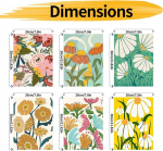 Yalkin 6 pakki v&auml;rvimine numbrite j&auml;rgi t&auml;iskasvanutele, Diy lill pintsli ja akr&uuml;&uuml;lv&auml;rvidega, 20 x 30 cm, leegivaba &otilde;limaalikomplekt kingituseks s&otilde;pradele, j&otilde;uludeks