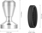Philorn tamper, 51 mm roostevabast terasest kohvi tamper, espresso tamper silikoonpadjaga, kohvipaksu press kodule ja kontorile