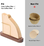 Alouweekuky kohvifiltri hoidja, puidust filtrikoti hoidja, suurustele 1, 2, 4 ja V60 koonilistele kohvifiltritele, seisev kohvifiltri hoidja kohvibaarile/koju/kontorisse