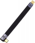 Xiwai 8k lame &otilde;huke fpc andmekaabel 240w type-c usb-c male to male right angle usb4 40gbps 100w kaabel s&uuml;learvutile mobiiltelefonile 13cm