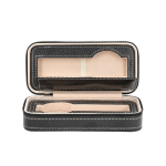 Reisikott 2 kellale Must Organiser Box nahast Elegantne C9