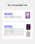 Inateck klaviatuurikohver, &uuml;hilduv Ipad Air 13 tolli (2025/2024), Ipad Pro 12.9 tolli 6/5/4/3 Gen, portree / maastiku alus, eemaldatav puuteplaat 7-v&auml;rvilise taustvalgustusega, Qwertz, Kb04118