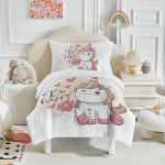 Djdea voodipesu laste voodipesu &uuml;kssarvik &uuml;he tekikott 90 x 190 cm lastele mikrokiust tekikott t&uuml;drukutele ja padjap&uuml;&uuml;r 40 x 60 cm 3d &uuml;kssarviku tr&uuml;kk valge
