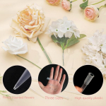 Qiuming 100 tk 3 suuruses lillede torude komplekt, lillede veetorud, koogi lillede torud, plastist veetorud, taimede lilleseaded, lilleseaded koogi kaunistamiseks (a)