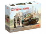 Kokkupandav mudel ICM 35338 FCM 36 with French Tank Crew 1/35