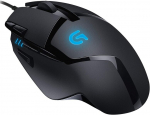 Logitech G402 Hyperion Fury m&auml;ngurihiir, 4000 Dpi optiline sensor, 8 programmeeritavat nuppu, nupp Dpi vahetamiseks, 32-bitine Arm protsessor, kerge, Pc / Mac, must - Eu pakend