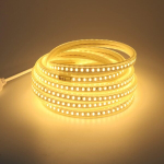 Pcning 5 m led riba, ac 220 v, 230 v eu pistikuga, 5730 led riba, ip67 veekindel v&auml;lisriba, soe valge (soe valge, 5)