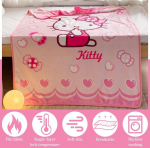 Bjperfms Hello Kitty tekk, Hello Kitty tekk, Hello Kitty voodipesu, Hello Kitty pehme tekk, kohev, roosa pleed, multifilmi pl&uuml;&uuml;&scaron;tekid lastele, tekid magamistoa kaunistamiseks, Ptkhbf