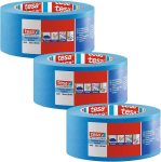 Tesa Pr&auml;zisionskrepp 4440 Outdoor Uv-plus maalriteip - 3 tk pakis - ilmastikukindel maalriteip v&auml;litingimustes kasutamiseks - t&auml;pseks maskeerimiseks ja katmiseks - sinine - iga&uuml;ks 50 m x 50 mm