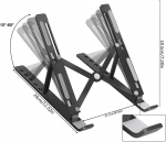 Diffaxy reguleeritava k&otilde;rgusega s&uuml;learvuti alus, kokkupandav s&uuml;learvuti alus lauale, abs + silikoonist s&uuml;learvuti alus, ventileeritav jahutusega s&uuml;learvuti alus 10&ndash;15,6-tollistele s&uuml;learvutitele, tahvelarvutitele (must)