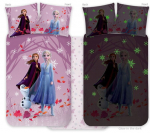 Beebi voodipesu Glow in the Dark 100x135 + 40x60 Frozen Elsa ja Anna