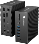 Hopday 18-in-1 Thunderbolt 3 dokkimisjaam Usb-c s&uuml;learvutitele, 100w sisend, laadimine s&uuml;learvutile, telefonile, 8k Dp, 1 Gbps Ethernet, audio, Usb-a 10gbs, Usb-c 10gbs, Sd/tf, optiline v&auml;ljund (must)