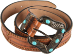 Sarini Bohemian Ins Western Cowboy naiste retro t&uuml;rkiissinine v&ouml;&ouml; v&auml;ljal&otilde;igete, p&auml;rlite ja lillemustriga, 120 cm