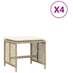 aiatoolid koos istmepatjadega 4 tk, beež, pol&uuml;rotang CFE989118