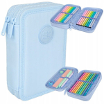 Kaheosaline stiliseeritud pliiatsikarp, CoolPack, pastelsinine Puudersinine