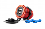 Veekindel telefonilaadija 2 x USB 12/24V MOD-10