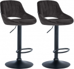 2 tk baaritoolide komplekt Milet samet B, Juoda