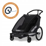 Jalgratta haagis &ndash; jooksuk&auml;ru Fluxtec, must