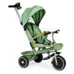 2-in-1 kolmerattaline jalutusk&auml;ru, p&ouml;&ouml;ratav iste, kokkupandav varikatus, roheline, ECOTOYS