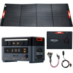 Akupank OSCAL PowerMax 2400 Pro 2016Wh kaasaskantav p&auml;ikesepaak + OSCAL PM400 Pro 400W kokkupandav p&auml;ikesepaneeliga kaasaskantav elektrijaam