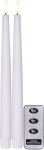 Led k&uuml;&uuml;nlad Flamme Slim valged 28cm, 2tk, puldiga