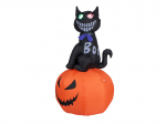 EUROPALMS t&auml;ispuhutav Halloweeni figuur kass k&otilde;rvitsaga, 183cm