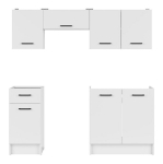 K&ouml;&ouml;gi m&ouml;&ouml;blikomplekt Black Red White Sara Line, 180 cm, valge