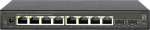 LevelOne GES-2110 L2 Hallatav Gigabit Ethernet L&uuml;liti, 8 RJ-45 Porti, 20 Gbit/s L&auml;bilaskev&otilde;ime, DC Toide, Must