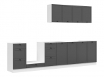 9-os dalių virtuvės baldų komplektas BRW Junona Line, 300 cm, hall