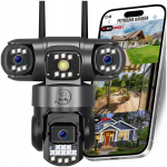 Tark p&ouml;&ouml;ratav v&auml;lis WiFi kaamera HEELLY PRO GUARD 3, 3x4MP, 6x suum, liikumise j&auml;lgimine, IP66, mikrofoniga ja k&otilde;lariga