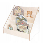 Montessori raamaturiiul lastele, 5 sektsiooni, MDF, 52 cm