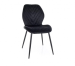 4 tooli komplekt Signal Meble Mike Velvet, must