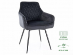 2-tooliline komplekt Signal meble Marlo Velvet, must