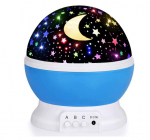 Laeprojektor sinine galaktika &ouml;&ouml; lastele p&ouml;&ouml;rleva t&auml;he pilt &otilde;nnelikud inimesed andy