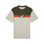 PUMA meeste vabaaja T-s&auml;rk PUMA POWER Colorblock Tee Desert Dust - 68173068, beež
