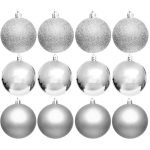 H&otilde;bedased j&otilde;ulukuuseehted 12-osaline komplekt, purunemiskindel glitter 6 cm