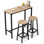 Baar: k&ouml;&ouml;gilaud + 2 taburetti, modernne t&ouml;&ouml;stuslik loft-stiil 100 cm