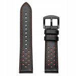 "BestAccessories", 22 mm laiune nahkrihm kellale, must